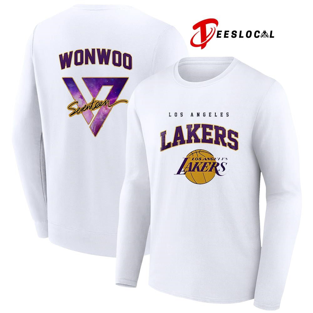 Los Angeles Lakers x Seventeen world tour Wonwoo shirt