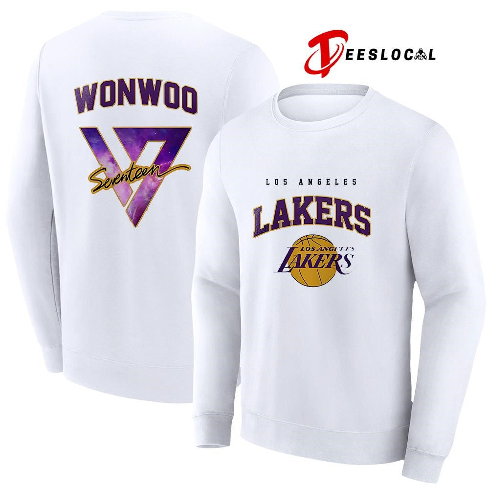 Los Angeles Lakers x Seventeen world tour Wonwoo shirt