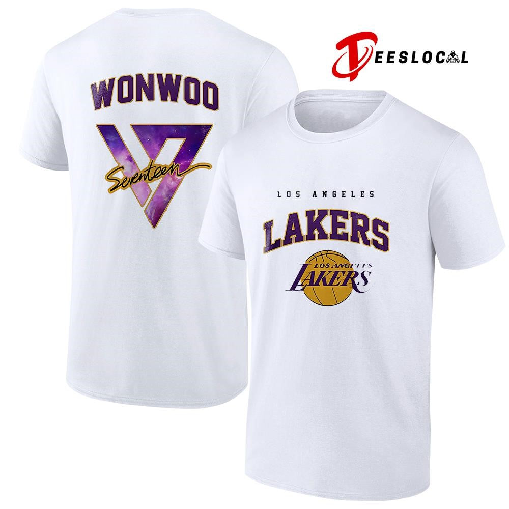 Los Angeles Lakers x Seventeen world tour Wonwoo shirt