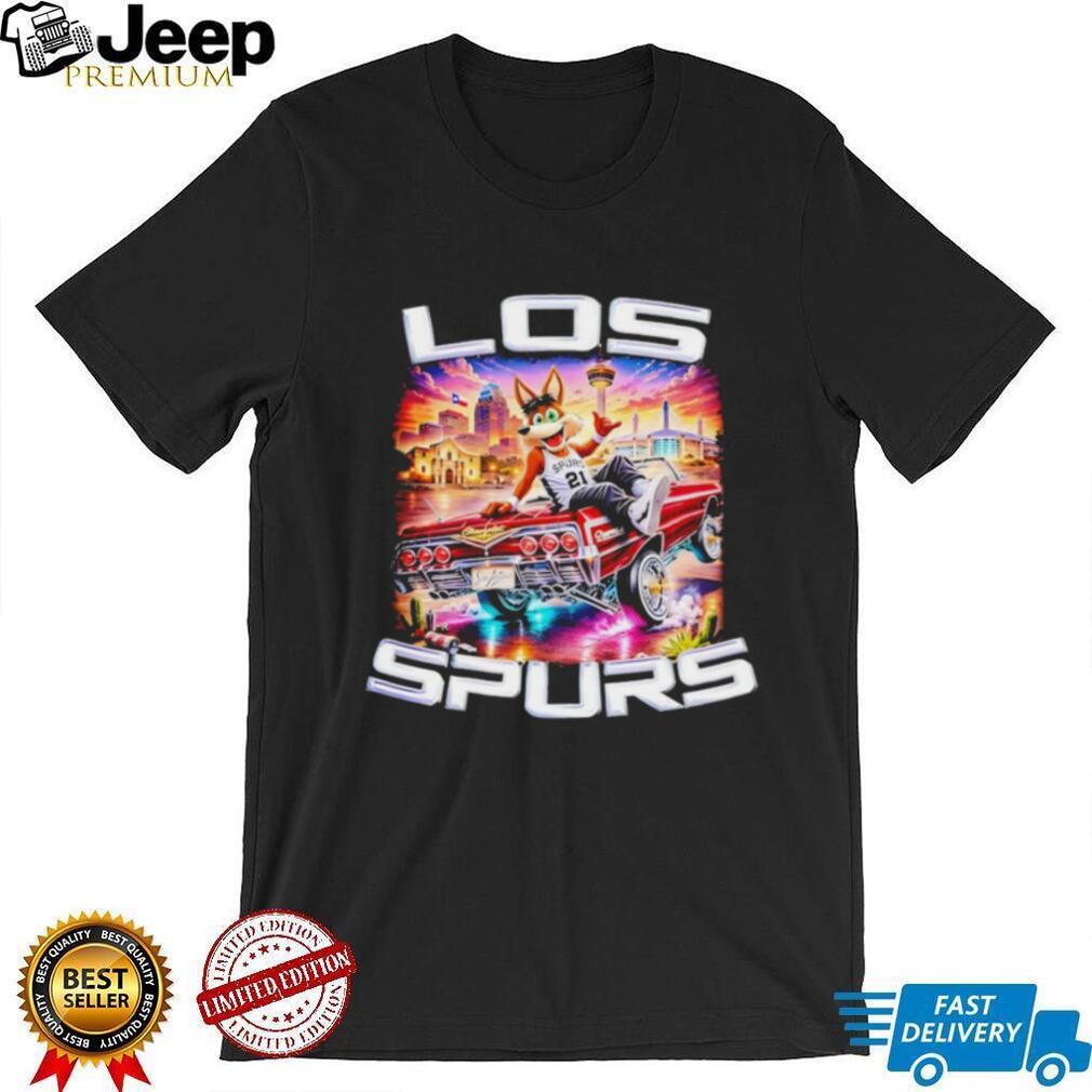 Los Spurs San Antonio Coyote Mascot Lowrider Car T Shirt
