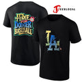 LosAngelesDodgersit’stimeforDodgersbaseballcolorfullogoshirt