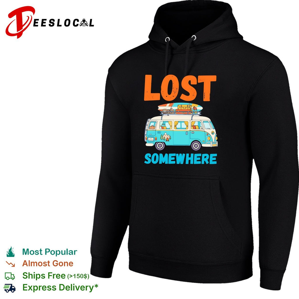 Lost somewhere VW van camper road trip adventure shirt