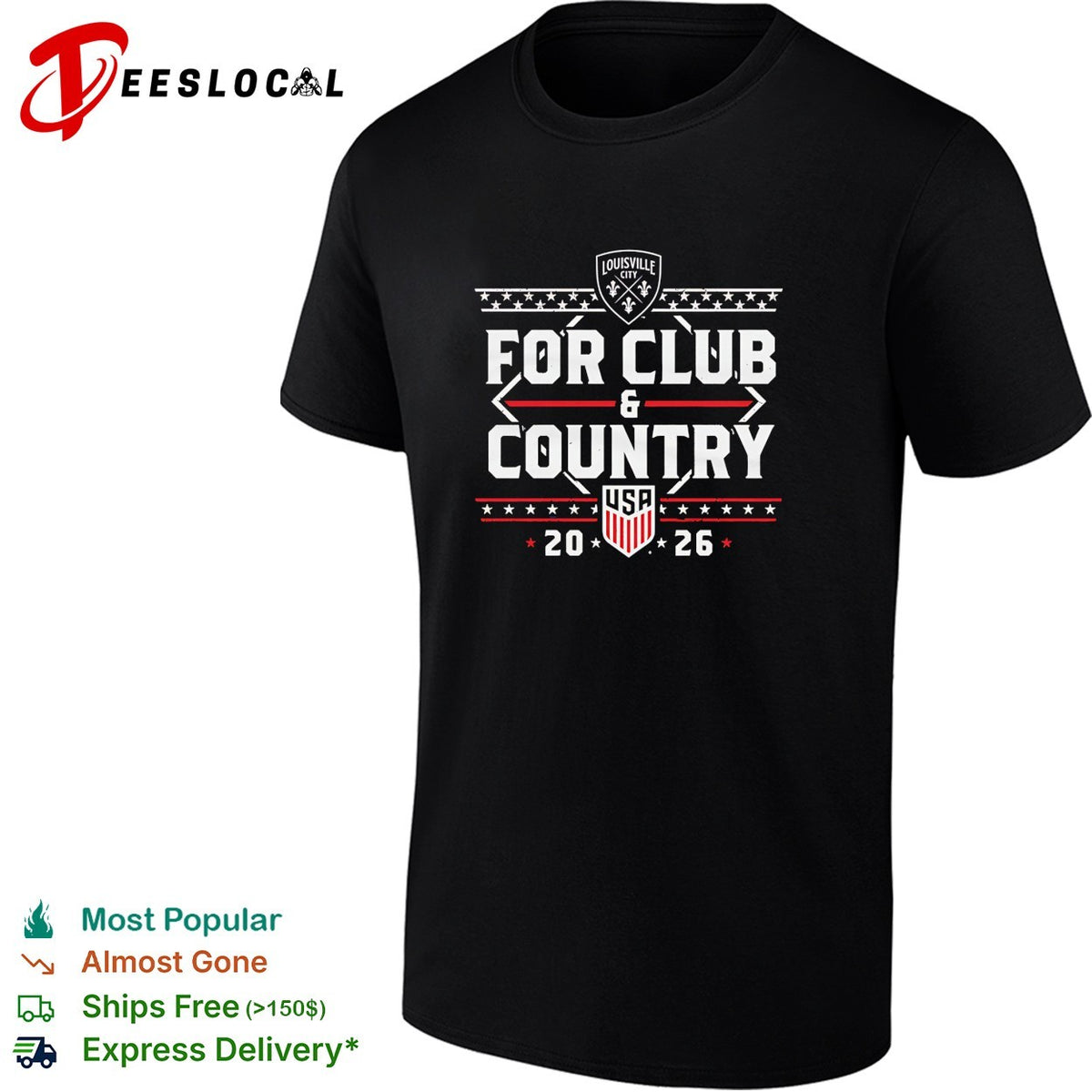 Louisville City FC for club and country USA 2026 soccer shirt
