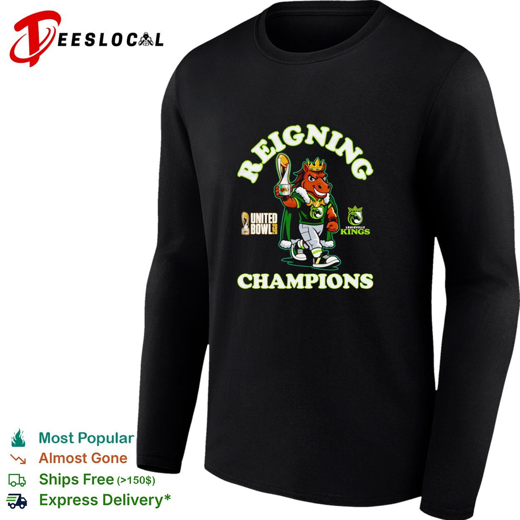 Louisville Kings Reigning Champions United Bowl 2026 UFL Mascot Football Shirt