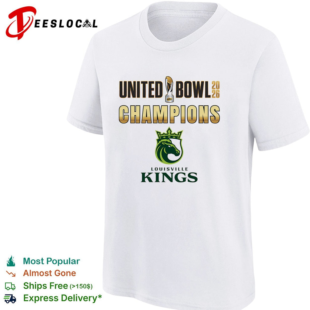 Louisville Kings United Bowl 2026 Champions UFL football trophy shirt