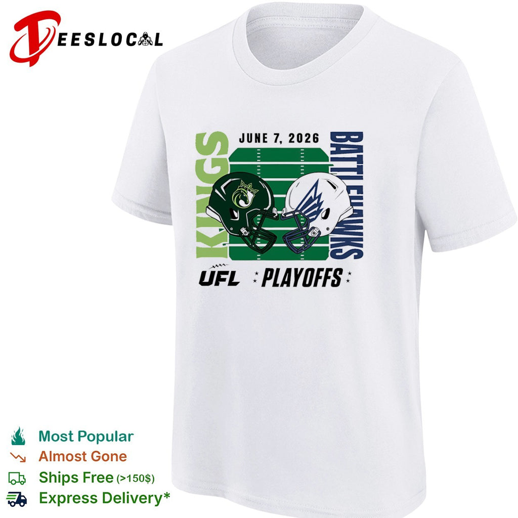 Louisville Kings vs St. Louis Battlehawks 2026 UFL Playoffs Football Helmet Matchup shirt