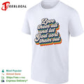 Love them all and let God sort them out retro rainbow text shirt