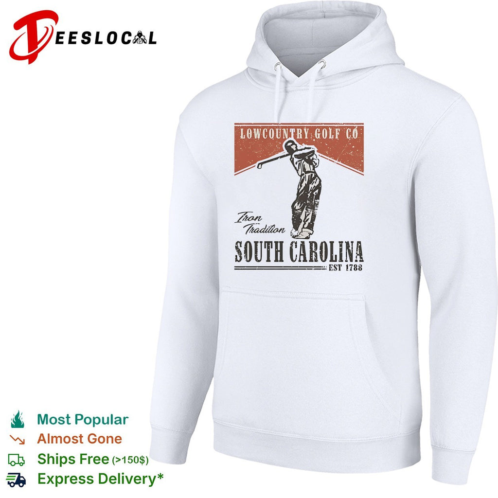 Lowcountry Golf Co Iron Tradition South Carolina est 1788 golf sport shirt