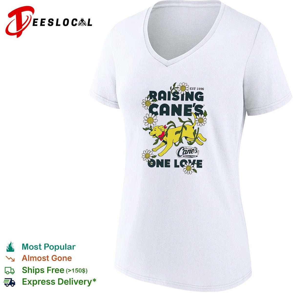 Loyal dog daisies one love vintage badge shirt