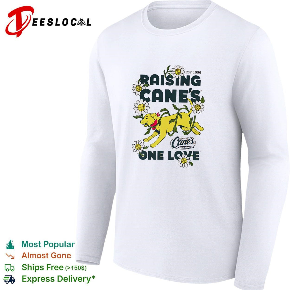 Loyal dog daisies one love vintage badge shirt