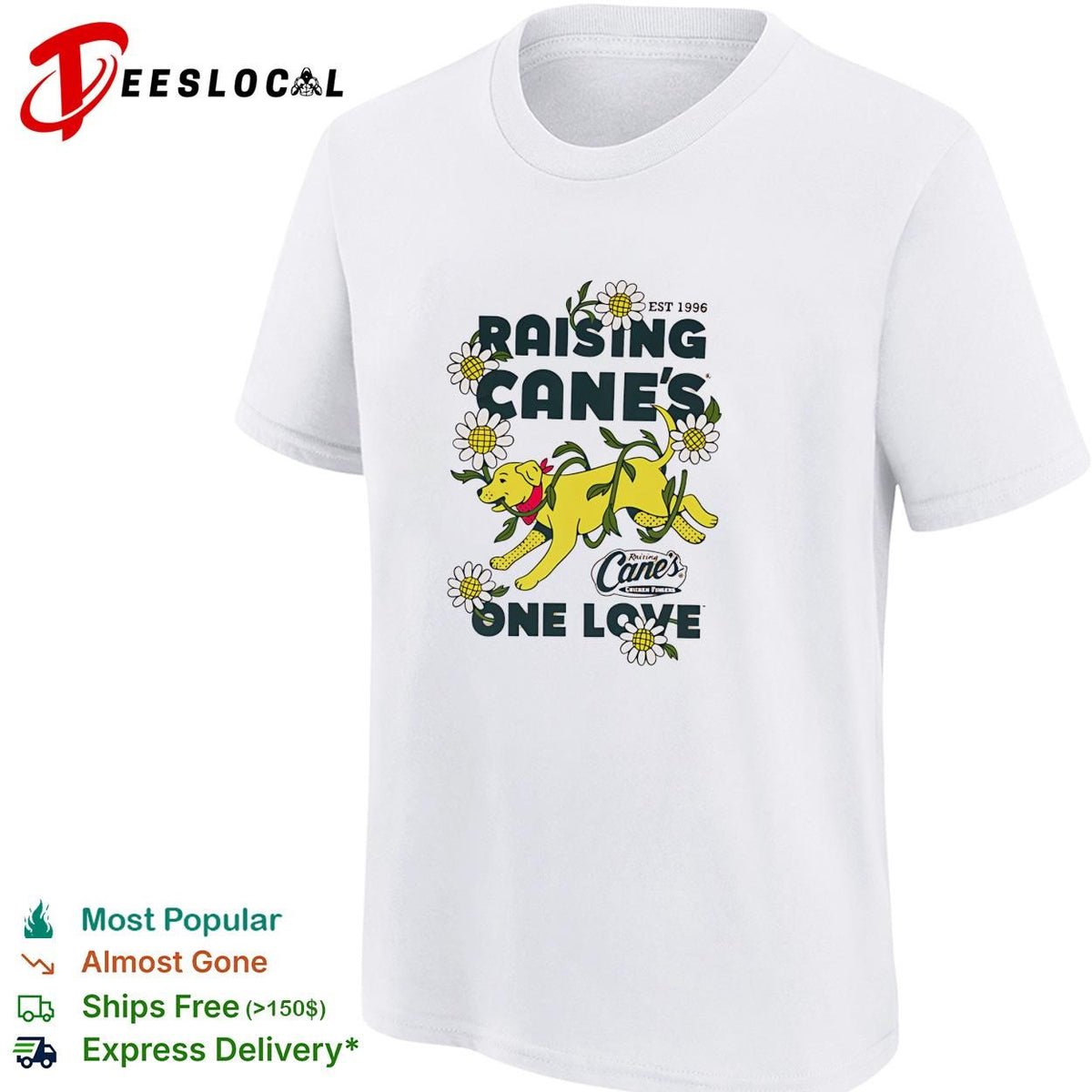 Loyal dog daisies one love vintage badge shirt