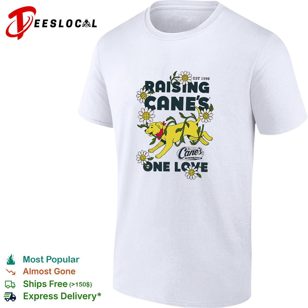 Loyal dog daisies one love vintage badge shirt