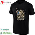 Loyal shadow wolf sword shield fantasy crest art shirt
