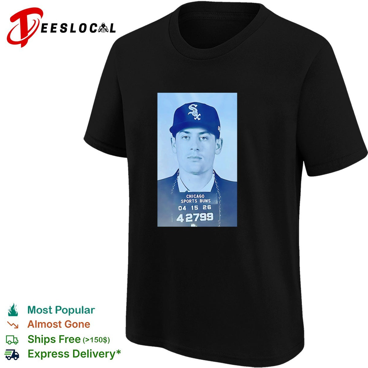 Lucas Giolito Chicago White Sox Mugshot Parody Chicago Sports Bums 04 15 26 42799 shirt