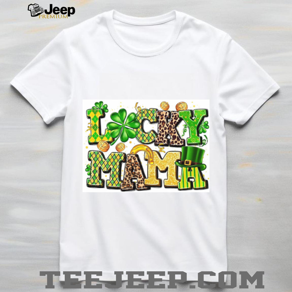Lucky Mama Leopard Print & Plaid St. Patrick’s Day T Shirt