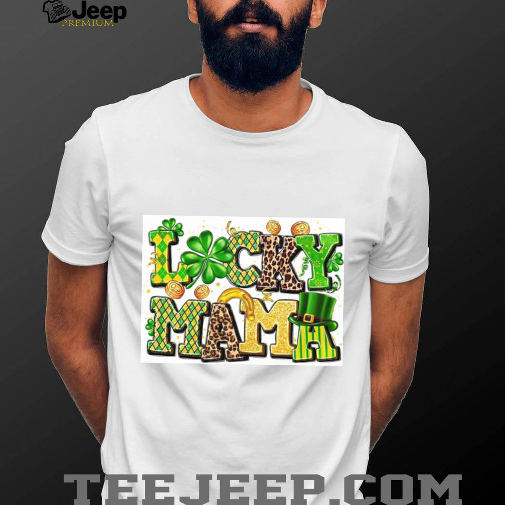 Lucky Mama Leopard Print & Plaid St. Patrick’s Day T Shirt