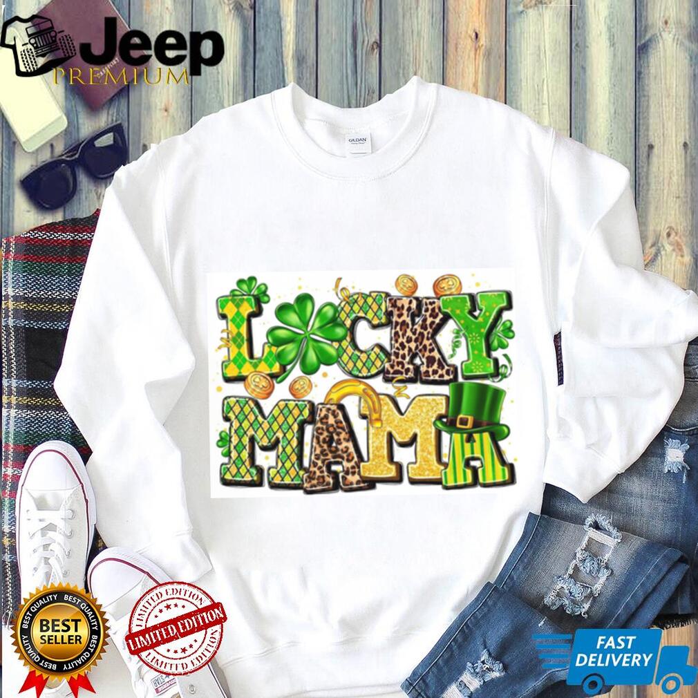 Lucky Mama Leopard Print & Plaid St. Patrick’s Day T Shirt
