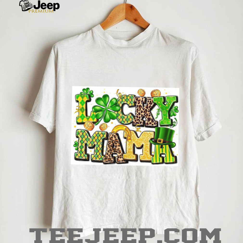 Lucky Mama Leopard Print & Plaid St. Patrick’s Day T Shirt