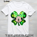 Lucky Mouse Ears Shamrock Bow St. Patrick’s Day Cartoon Design T Shirt