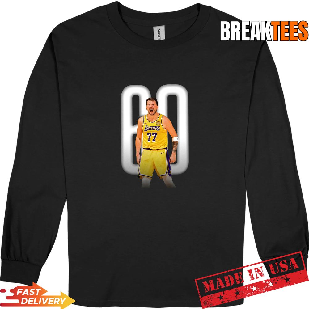 Luka Doncic 60 PTS Los Angeles Lakers Shirt – Black Fan Apparel