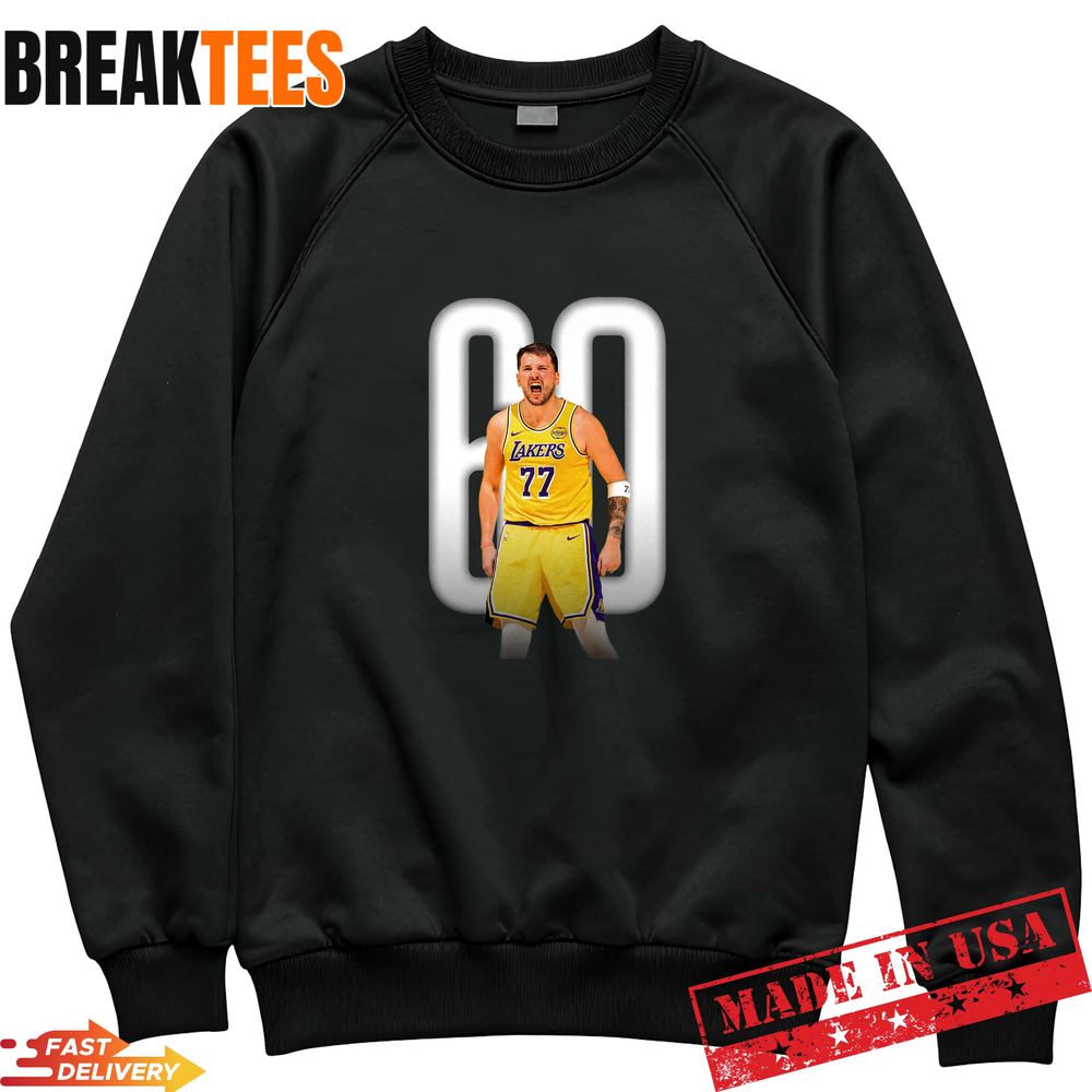 Luka Doncic 60 PTS Los Angeles Lakers Shirt – Black Fan Apparel