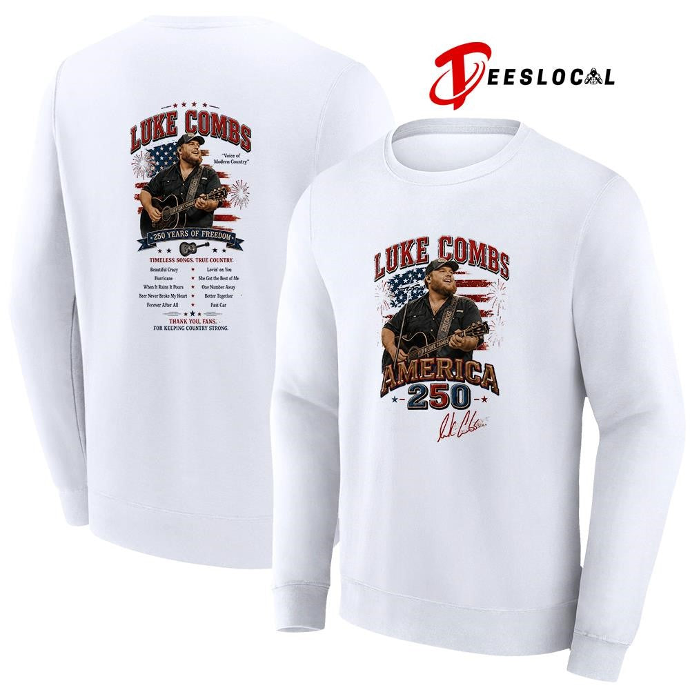 Luke Combs America 250th anniversary voice of modern country timeless songs true country graphic shirt