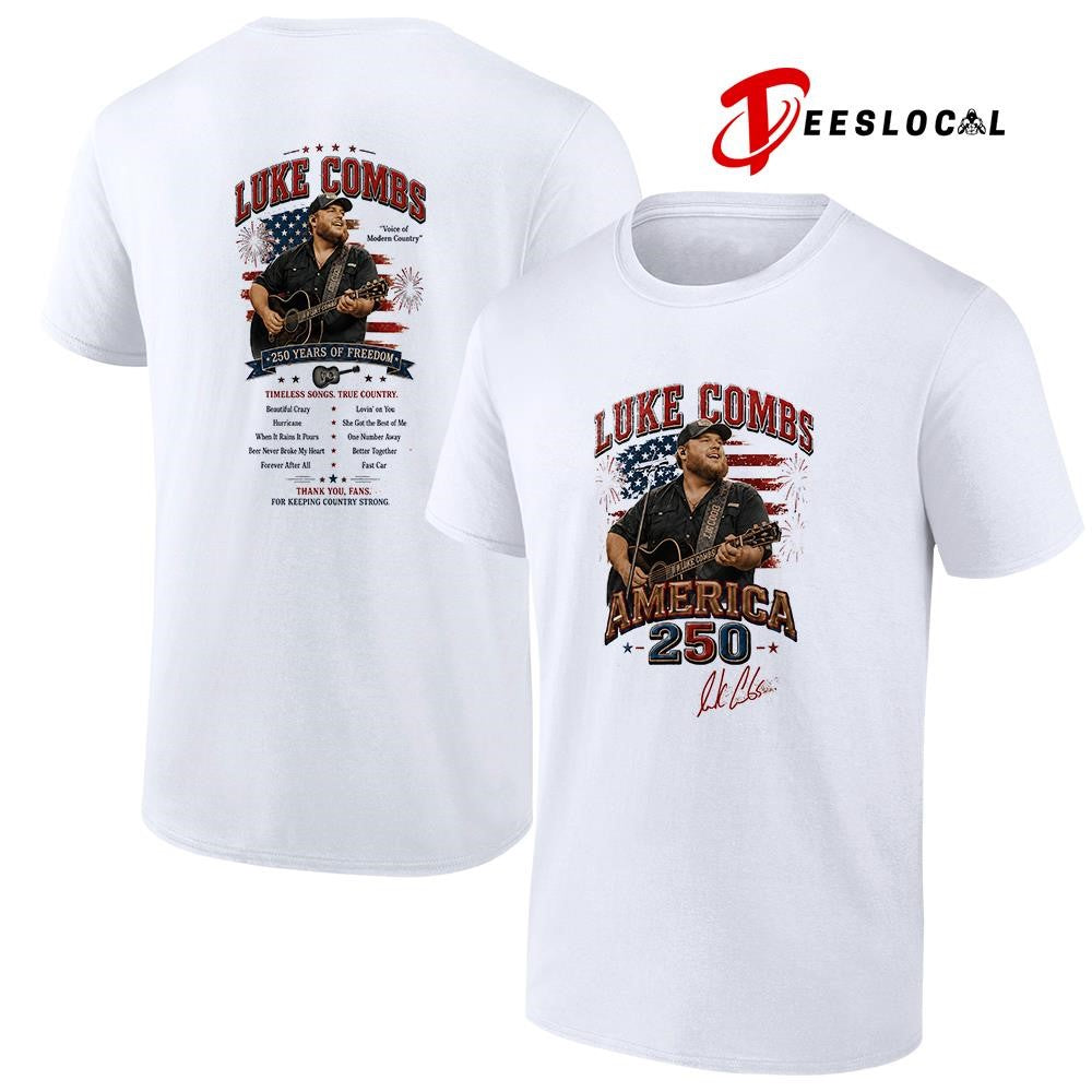 Luke Combs America 250th anniversary voice of modern country timeless songs true country graphic shirt