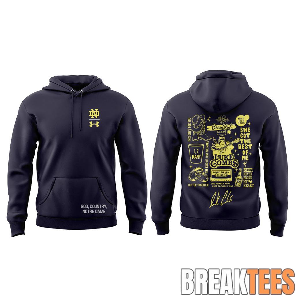 Luke Combs My Kinda Saturday Night Tour 2026 South Bend Indiana Notre Dame Stadium Hoodie