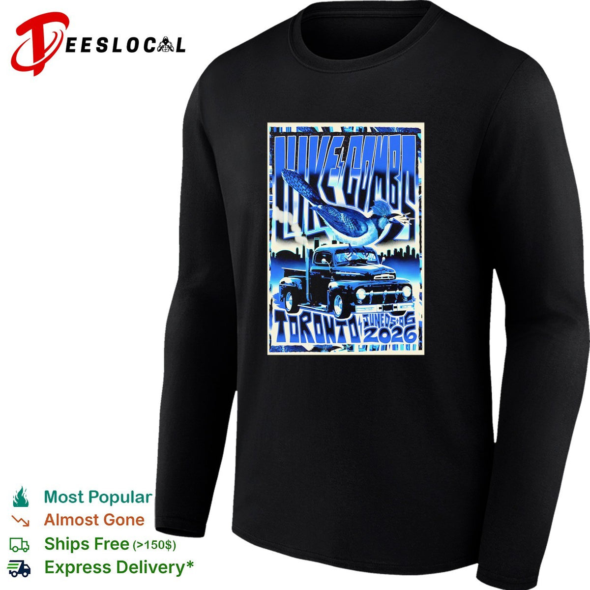 Luke Combs Toronto 2026 Blue Jay Truck Concert Tour Music Artist Event shirt