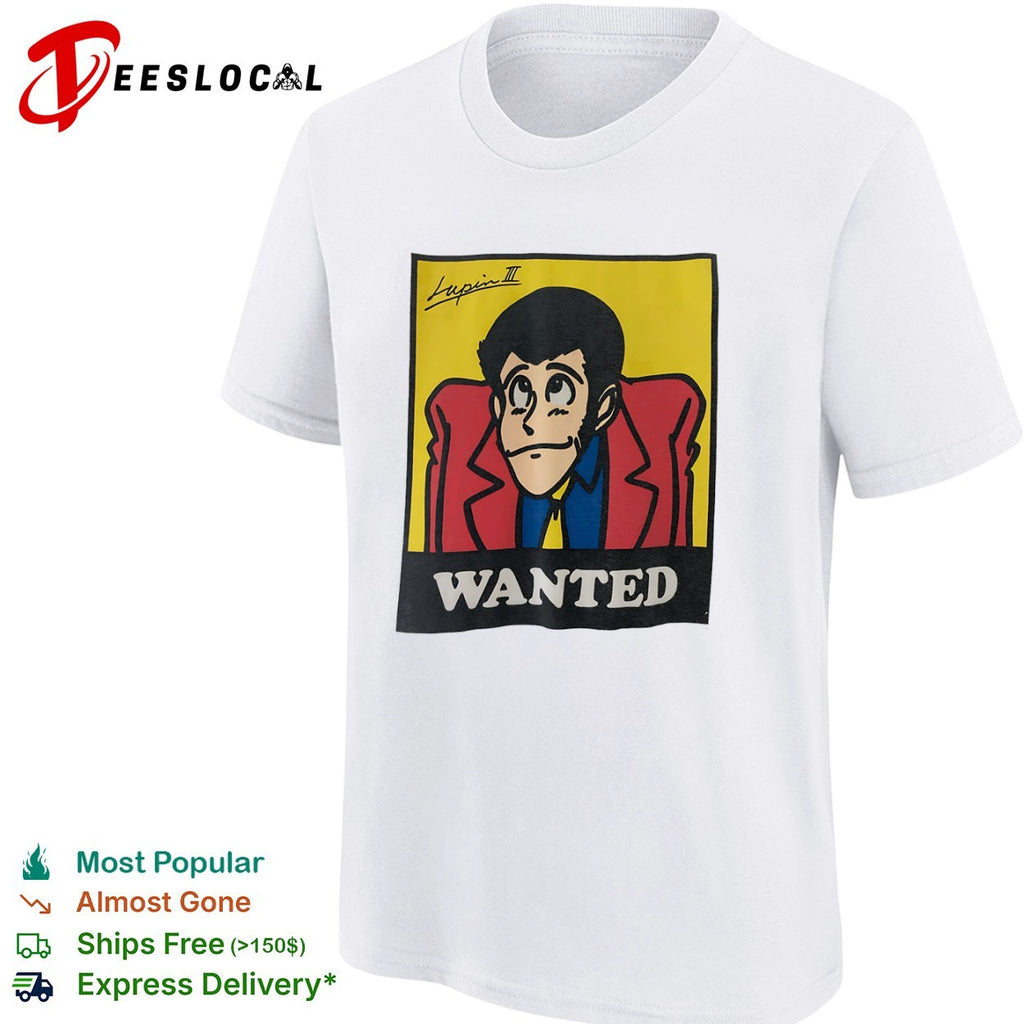 Lupin III Wanted by Esso Anime Manga Character Pop Culture shirt
