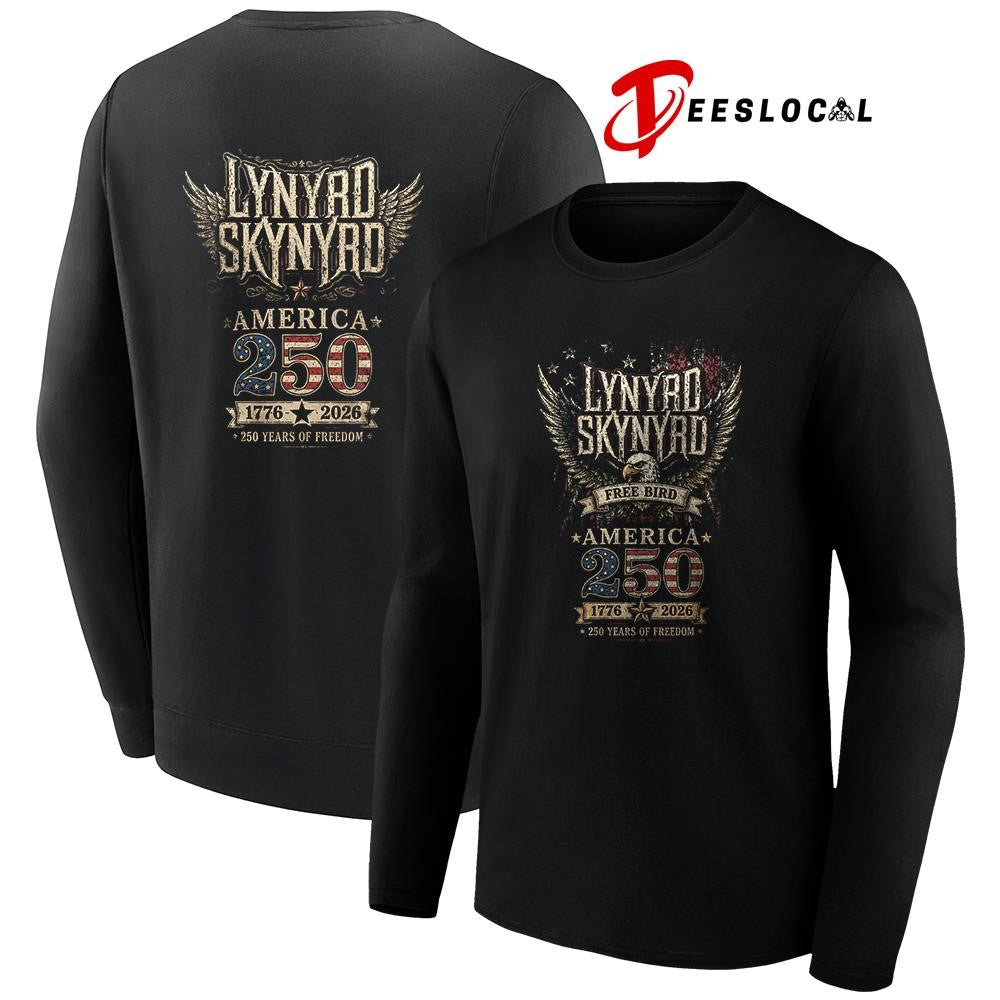 Lynyrd Skynyrd free bird America 250 years of freedom graphic shirt