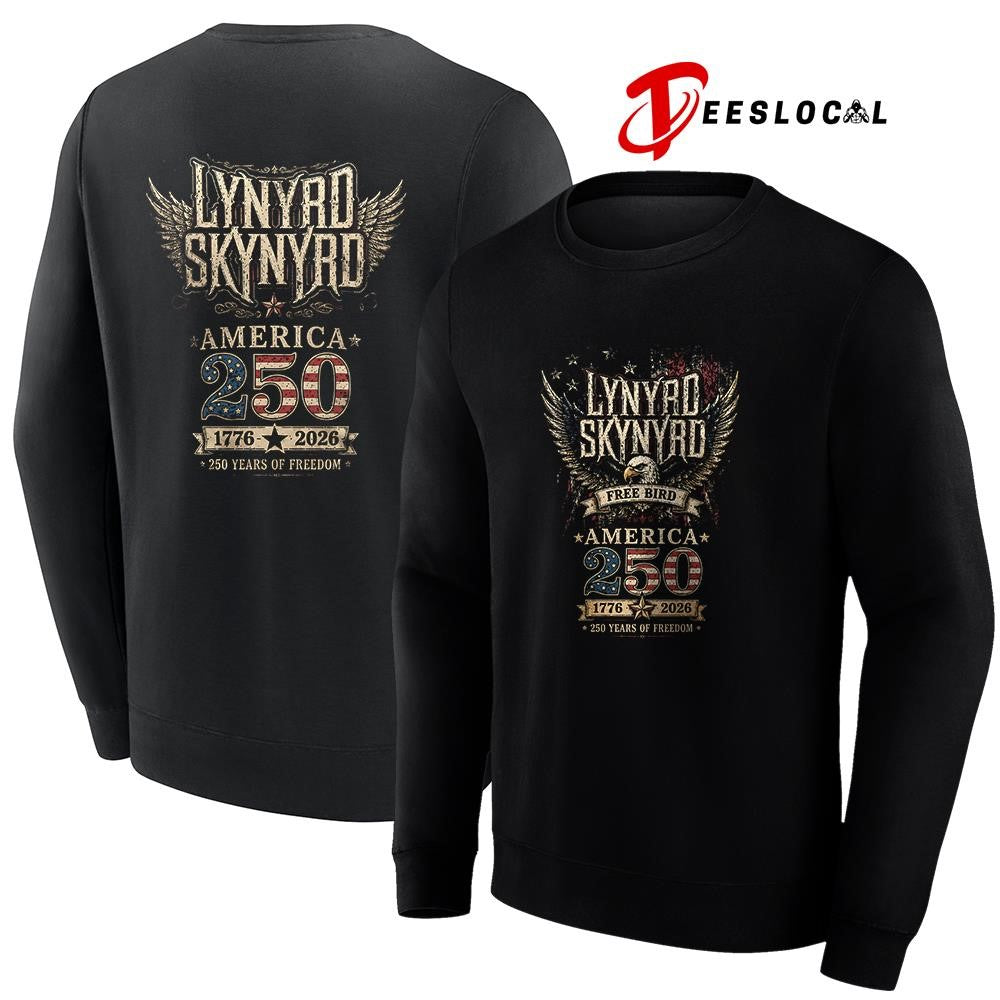 Lynyrd Skynyrd free bird America 250 years of freedom graphic shirt