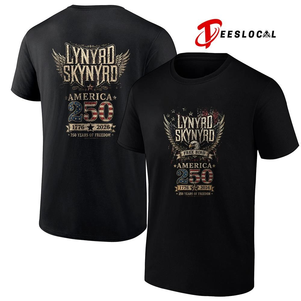 Lynyrd Skynyrd free bird America 250 years of freedom graphic shirt