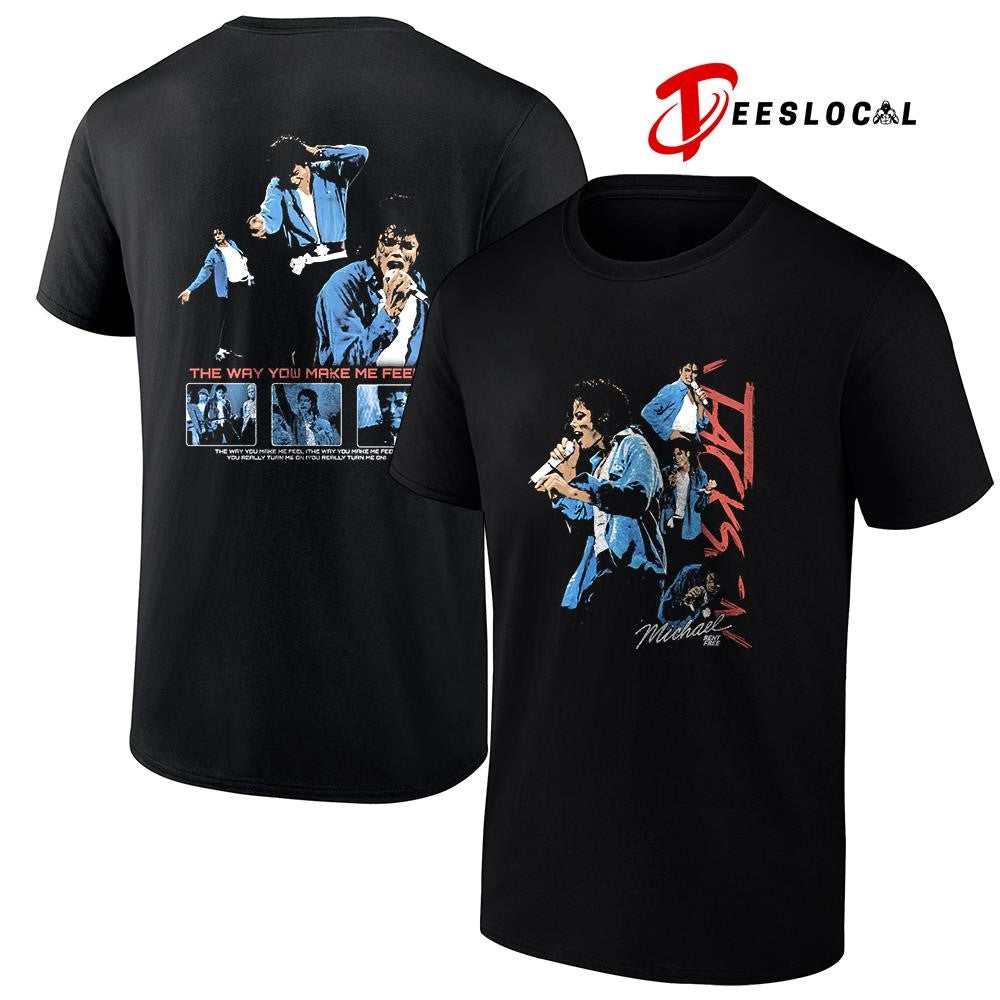 M Jackson the way you make me feel graphic shirt
