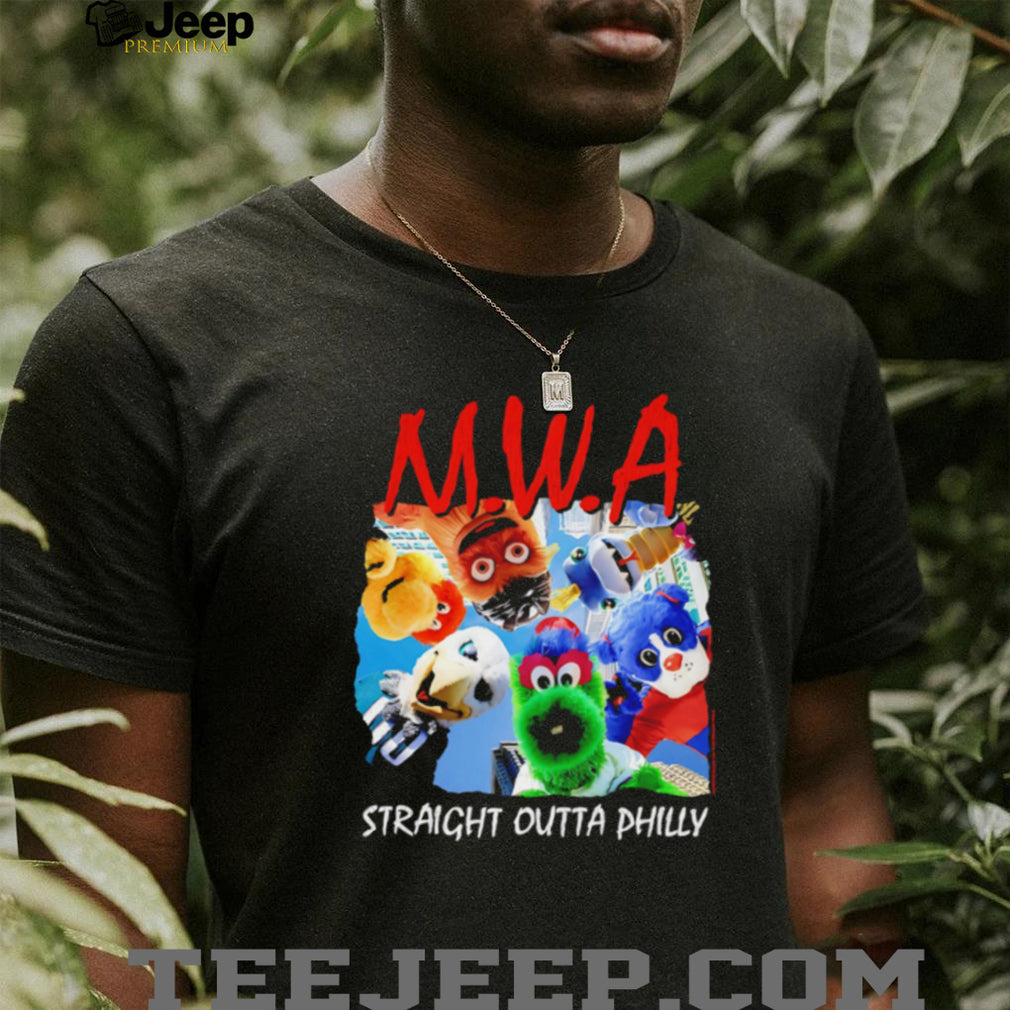 M.W.A. Straight Outta Philly Funny Mascot Parody Sports Fan T Shirt