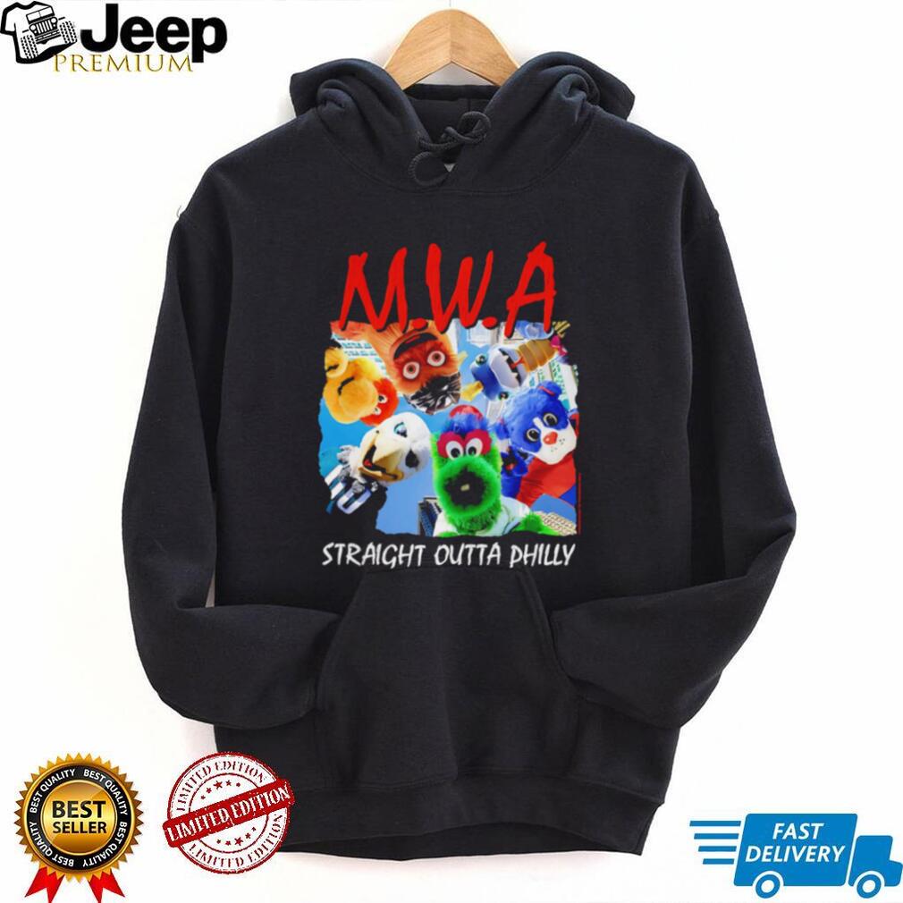 M.W.A. Straight Outta Philly Funny Mascot Parody Sports Fan T Shirt