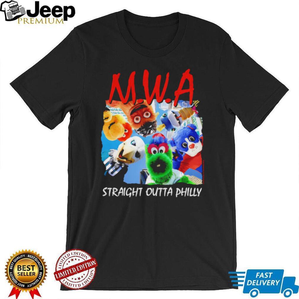 M.W.A. Straight Outta Philly Funny Mascot Parody Sports Fan T Shirt