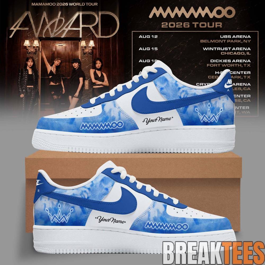 MAMAMOO World Tour 4WARD 2026 Electric Blue Custom Air Force 1 Shoes