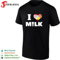 MILK NewJeans Bunny Characters I Love Milk NewJeans Members Heart Fan Art shirt