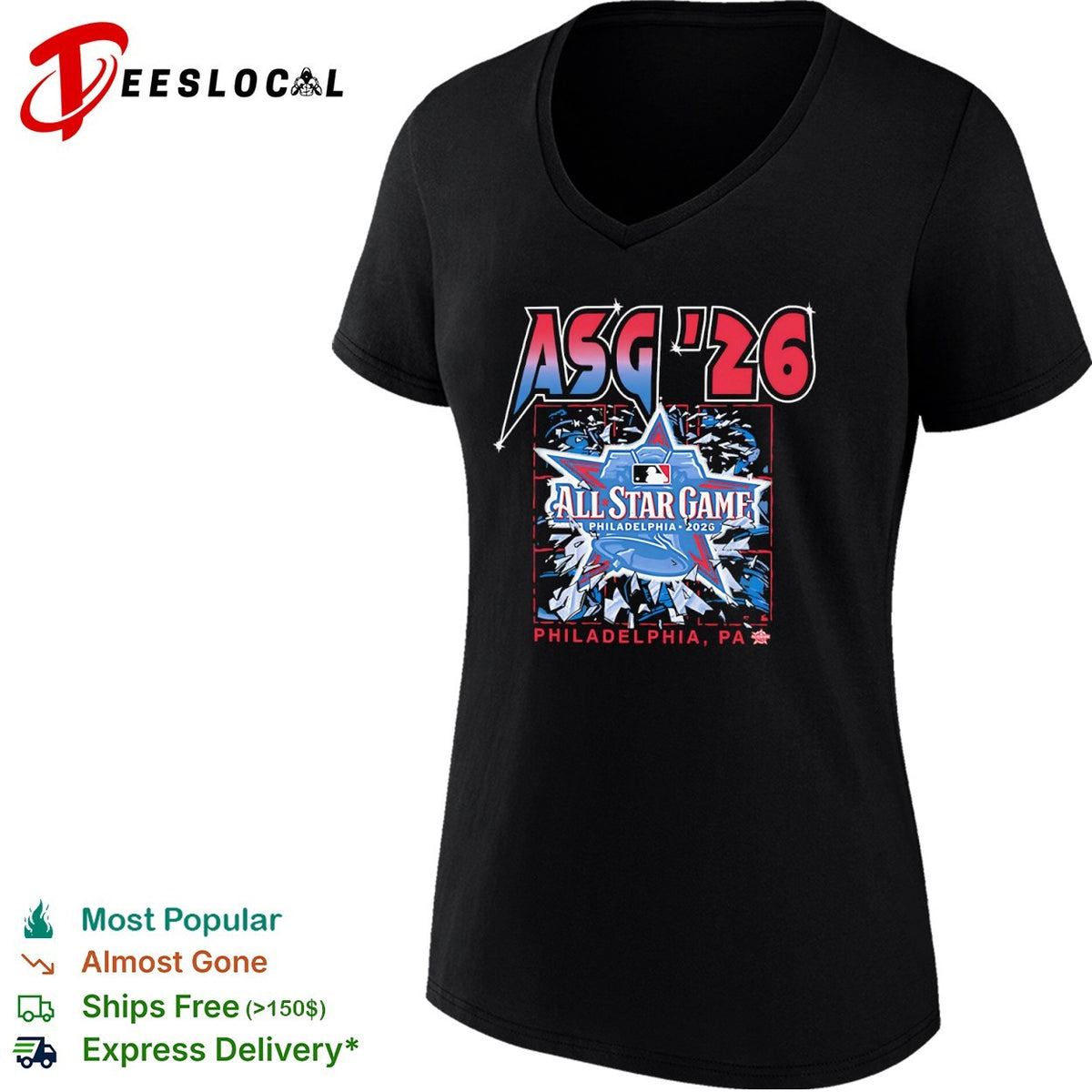 MLB All Star Game 2026 Philadelphia ASG 26 Philadelphia PA baseball event shirt
