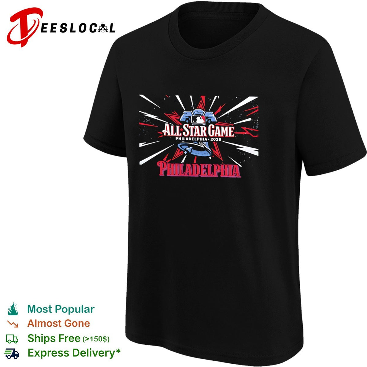 MLB All Star Game Philadelphia 2026 Liberty Bell Logo Philadelphia Phillies baseball shirt