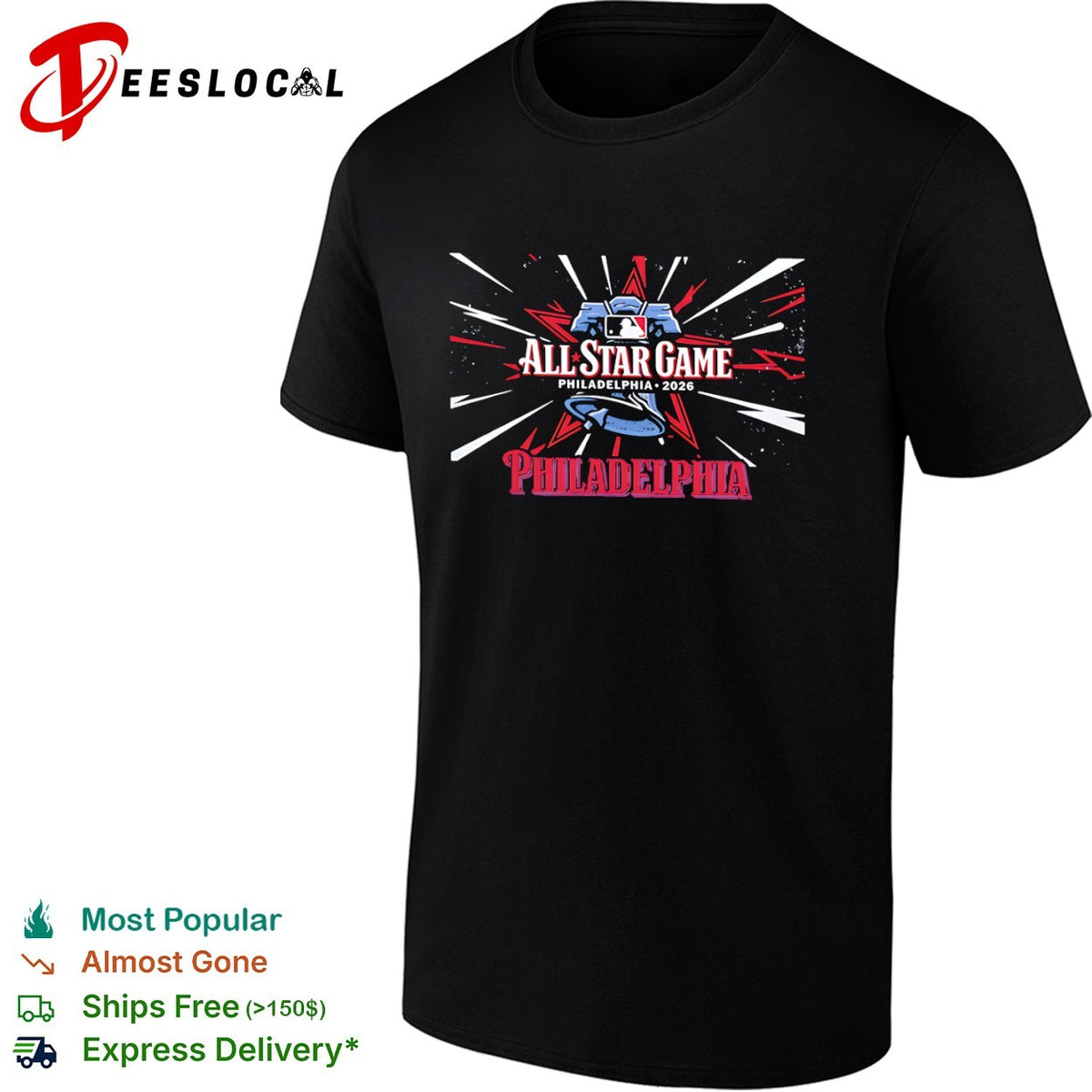 MLB All Star Game Philadelphia 2026 Liberty Bell Logo Philadelphia Phillies baseball shirt