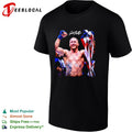 MMA fighter USA flag celebration victory photo signature art shirt