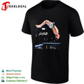 MMA fighter signature backflip aerial arena celebration photo art shirt