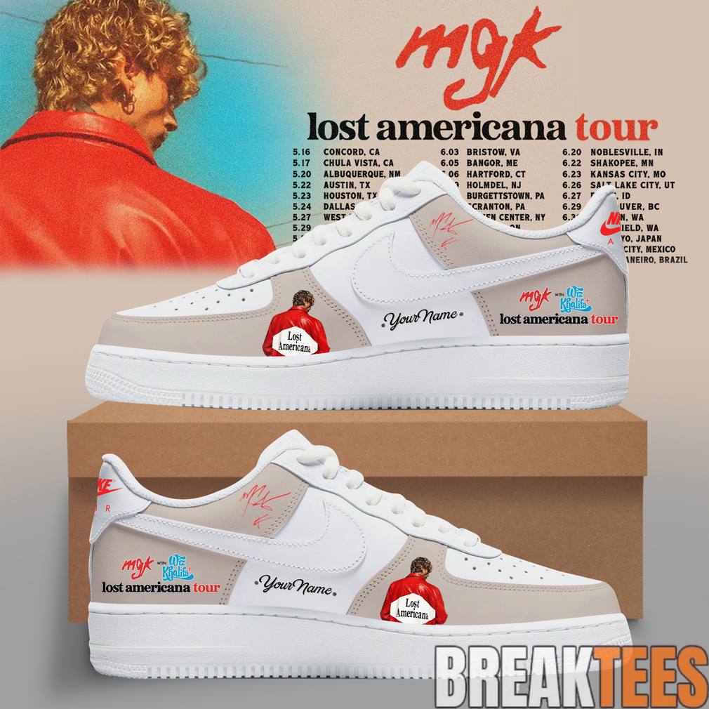Machine Gun Kelly Lost Americana Tour 2026 Custom Air Force 1 Shoes