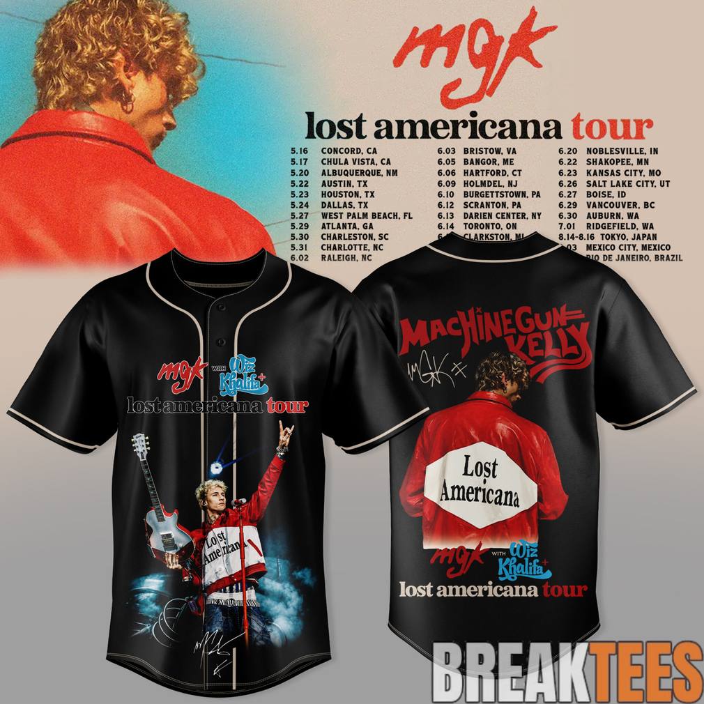 Machine Gun Kelly Lost Americana Tour 2026 Special Baseball Jersey