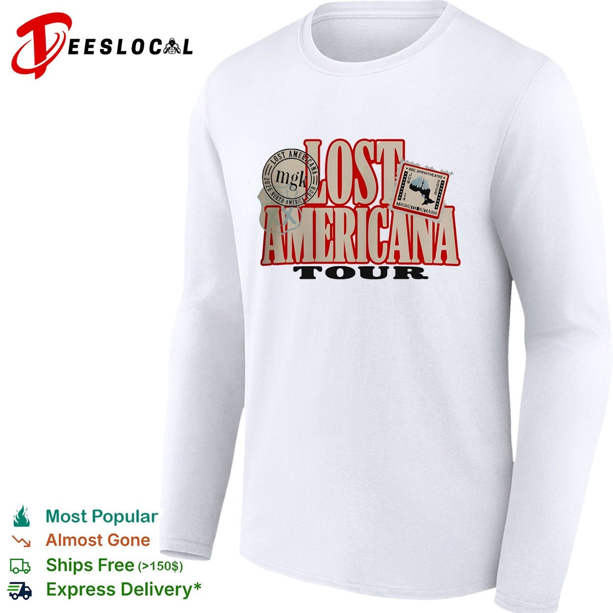 Machine Gun Kelly Lost Americana Tour 2026 Toronto Ontario Tour City shirt