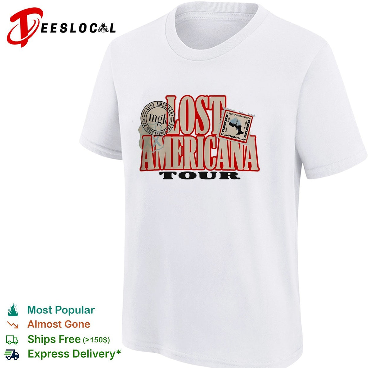 Machine Gun Kelly Lost Americana Tour 2026 Toronto Ontario Tour City shirt