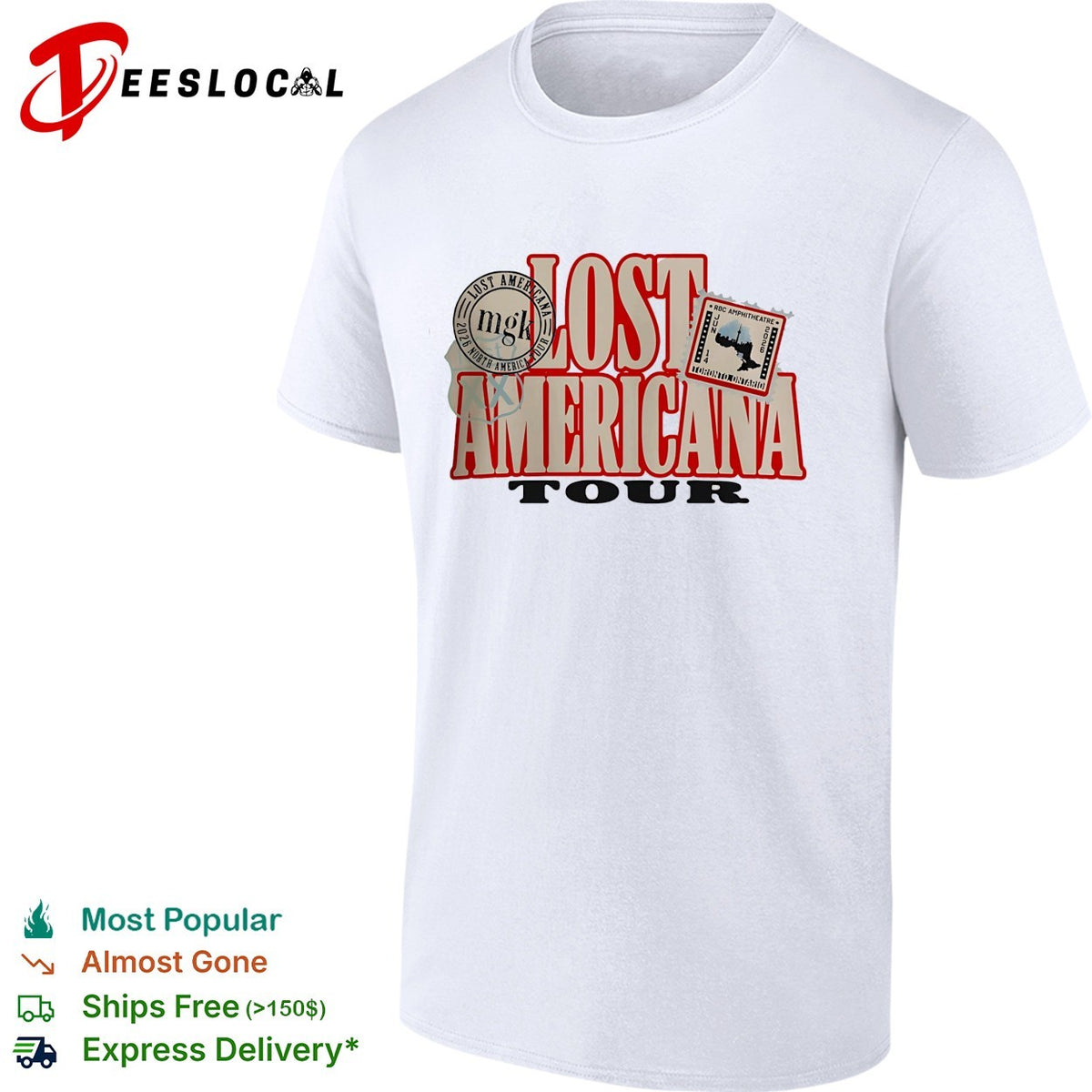 Machine Gun Kelly Lost Americana Tour 2026 Toronto Ontario Tour City shirt
