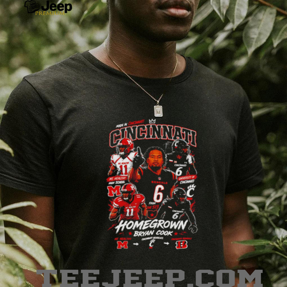 Made in Cincinnati Homegrown Bryan Cook graphic shirt